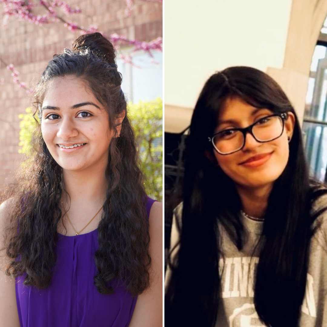Side-by-side headshots of two teenage girls